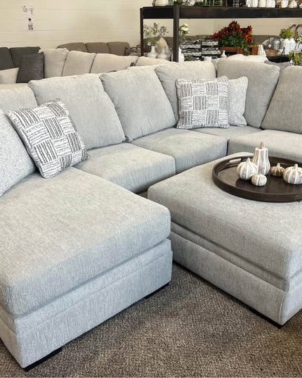 Double Chaise Sectional in Durable Fabric - BRAND NEW!