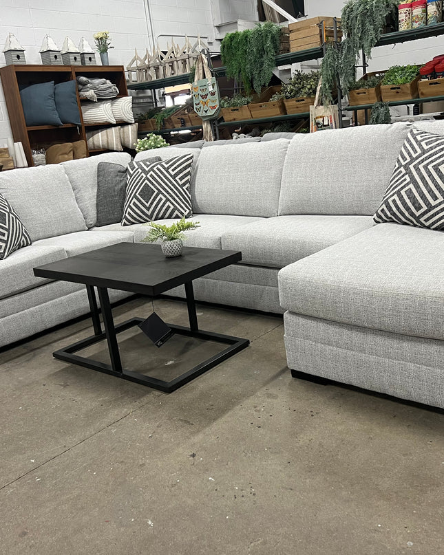 Double Chaise Cream Sectional in Durable Fabric - BRAND NEW!
