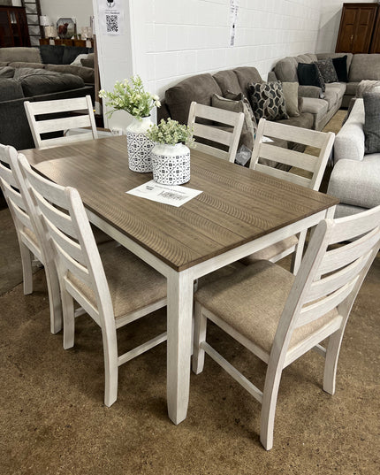 Farmhouse Dining Set w/ 6 Chairs - BRAND NEW!