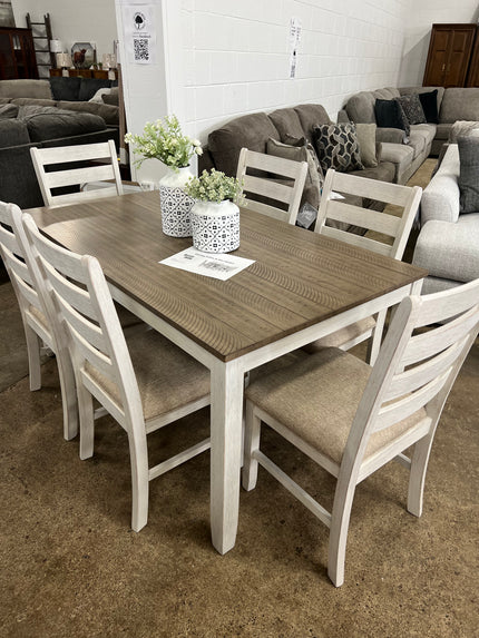 Farmhouse Dining Set w/ 6 Chairs - BRAND NEW!