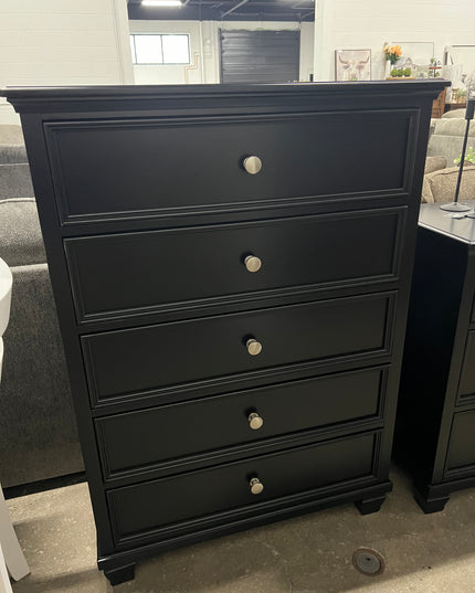 Tall Black 5-Drawer Chest - BRAND NEW!